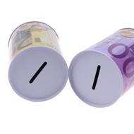 Patricia1 Kotak Uang 1Pcs Tinplate Tahan Lama Euro Koin Hias Deposit