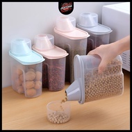 JC Airtight jar for storing rice, nuts, and kitchen spices 1.9 L