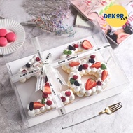 Alphabet letter cake box tart cake box Clear cake box Cake box with base Birthday cake box