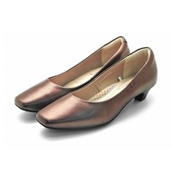Pierre Cardin รองเท้าผู้หญิง รองเท้าส้นแบน รองเท้าหนังหุ้มส้น นุ่มสบาย ผลิตจากหนังแท้ สีบรอนซ์ทอง ไซส์ 36 37 38 39 40 รุ่น 27SD430