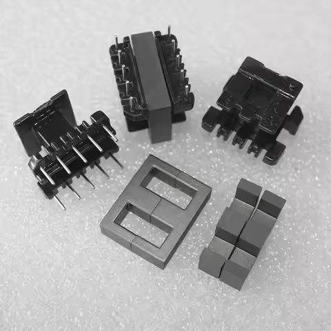 EE Vertical Type Ferrite Magnetic Core Bobbin PC40 Transformer Inductor EE10 EE13 EE16 EE19 EE22 3+3