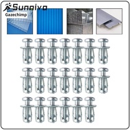 20 Pieces Screw Petal M5 M6 Nut Thins Tool Dowels Drywall Car Hollow Short Long Nut Expansion Jack N