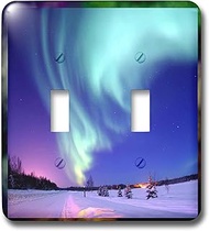 3dRose LLC lsp_21674_2 Alaska Portarlicht Double Toggle Switch
