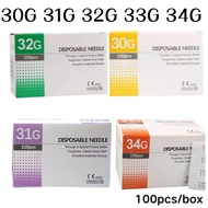 100PCS 30G 31G 32G 33G 34G 4/6/13mm Painless Needle Beauty Ultrafine Piercing Needle Hypodermic Fill