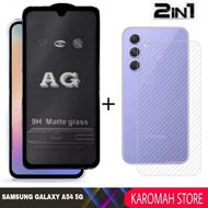 2-IN-1 TEMPERED Glass Package for Samsung GALAXY A54 5G MATTE Glass - Samsung A54 5G