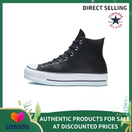 FACTORY OUTLET CONVERSE CHUCK TAYLOR ALL STAR PLATFORM CLEAN LEATHER HIGH TOP SNEAKERS 561675C AUTHE