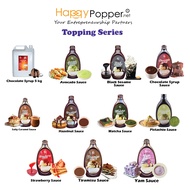 HAPPYPOPPER Chocolate Syrup Sauce 650g Sos Sirap Pekat 650 g Dessert Drizzle Topping Filling Donut C