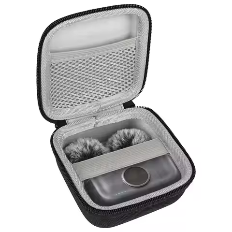 Geekria Microphone Carrying Case Compatible with Hollyland Lark M2, A1, Maono Wave T5, Boya BY-V3 Ch