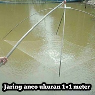 Sirib ikan / jaring anco ukuran 1×1 meter jaring ikan kecil