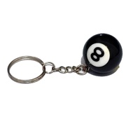 GANTUNGAN HITAM 821 Mini Billiard Ball Keychain Billiard Ball Keychain 8 Black