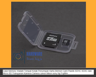 Case Memory Wadah Tempat Kotak Penyimpan Kartu Memori Card Plastik SDHC SDXC dan Micro SD Transparan Kamera Camera canon Nikon sony fuji Fujifilm