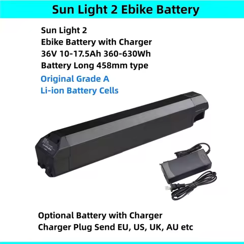 eMTB Battery SSE-059 Sunlight 2 36V 10Ah 10.4Ah 10.5Ah 12.5Ah 13Ah 48V Sun Light 2 for E-Movement Th