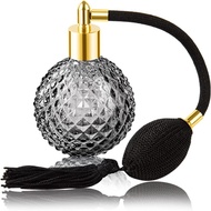 Vintage Lamoutor Perfume Bottle100ml Retro Style Refillable Perfume Bottle with Long Tassel Black