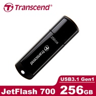Transcend 創見 JetFlash700 USB3.1 256GB 隨身碟-典雅黑(TS256GJF700)