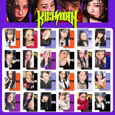 6PCS Korean Hot Idol Group Album "Rich Man" High Quality Small Cards NINGNING GISELLE KARINA WINTER 