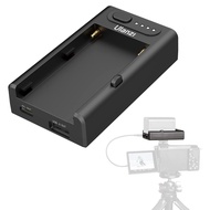 ULANZI NP-F Battery Adapter Plate with D-TAP/Type-C/USB-A Output, 22W Fast Charger with Indicator fo