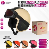 Hijmuku Helm Bogo Anak Polos Retro Kacamata Pororo 2 3 4 5 6 Tahun Cewek Cowok Lucu Packing Kardus