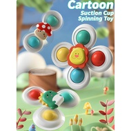 Magic Windmill Spinner - Suction Fidget Toy for Baby's Highchair, Stroller & Bath