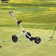 yuksok Push Pull Golf Cart Professional Golf Accessories Folding Golf Bag Pull Cart