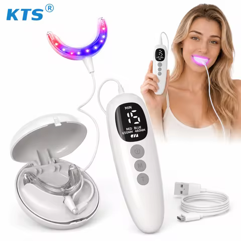 KTS Red Light Therapy for Gums Oral Care Light 650nm Red 460nm Blue LED Mouthpiece with Smart Contro