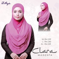 Tudung Clara Dhaja (XL) Magenta ..Preloved Like New