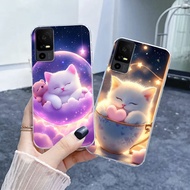 Cute Cat Dog For TCL 40 SE 40 NxtPaper 4G 5G 40 T T608DL 405 403 Case Flower Soft Silicone Clear Cov