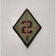 2ND DIVISION PATCH(2ID) W/ VELCRO MAGIC TAPE