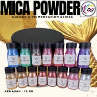[NINILIM] 15 GR Mica Powder Metallic Powder Metallic Mica Powder Shiny Pigment Resin Slime Material 