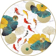 [Ship in 24H] Stickers for Living Room Entryway Self-Adhesive Decorative Nine Fishes Wealth Decal So