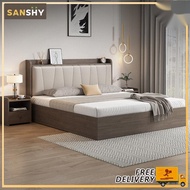 SANSHY Solid Wood Bed Frame Tatami Bed Frame Bed Frame With Mattress Super Single/Queen/King Bed Fra