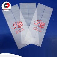 plastik roti tawar hd lipat 13x30 + custom sablon 1 warna