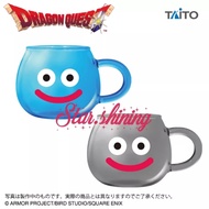 日版勇者鬥惡龍 AM 史萊姆型玻璃杯☆史萊姆&金屬史萊姆 (藍/灰) ✩Taito精品 水杯 茶杯 mug cup, Dragon Quest DQ AM Slime Shaped Glass, Sl