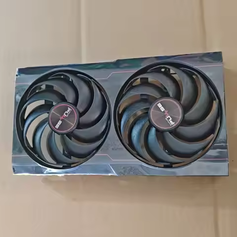 Original Radiator Cooler for Sapphire RX6600XT Graphics Card with Backplate Black