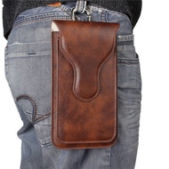 Leather waist belt case for phone, PU leather holds 2 phones with sizes from 4.7 inches to 6.3 inche
