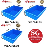 GUPPY Plastics Tub Plastic Tub Aquariums koi fish pond fgt glass tank turtle hamster rabbit outdoor 