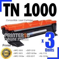 3x DR1000 DRUM TN1000 TONER Cartridge Compatible Brothe* HL 1110 DCP 1510 MFC 1810 MFC 1815 HL 1210W