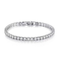 Womens Silver Plated Crystal Rhinestone Bangle Party Jewelry Gift Cuff Bracelet  X-MAS gift Birthday gift