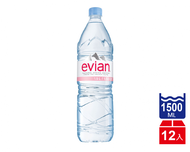 Evian依雲 天然礦泉水(1500mlx12入)