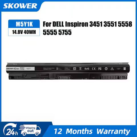 SKOWER 40Wh M5Y1K Battery For Dell Inspiron 3451 3551 5558 5555 5755 5758 14 3452 15 3000 15 5000 55