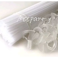 White Balloon Stick + Cup 50 pcs Balloon Stem/ Balloon Handle/