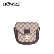 HOW.R.U Retro Cute Woman Sling Bag With Handle Leather Shoulder Bags For Women