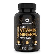 Premium Multivitamin and Mineral Complex - 120 High Dose Capsules - Essential A-Z Vitamins, Minerals and Superfood Plant Extracts - Made in Germany - Vegan