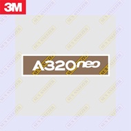 Airbus Trademark A320neo Brown Banner Waterproof 3M Sticker Size 120x30mm