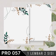 ISI 100 PCS ! PRO 057 Varian 1 Lembar 2 Sisi - Blanko Undangan Pernikahan Khitanan Ngunduh Mantu Wal