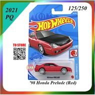 Hot Wheels JDM Diecast Cars 1998 Honda Prelude ( Red - not mint ) 2021 HW J-Imports Series Kids 1/64