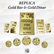 REPLIKA DINAR DAN GOLD BAR (BUKAN EMAS SEBENAR) Replica Gold Bar & Gold Dinar