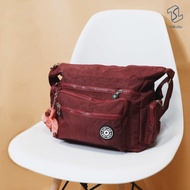 KIPLING STYLISH SLING BAG WOMEN'S BAG FREE KIPLING DOLL [SJA57] - Maroon