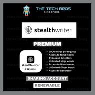 【100% STABLE 】StealthWriter AI Premium Account | AI Humanizer & Detector Undetectable | Sharing Acco