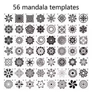T67. (56 DESIGNS) MANDALA TEMPLATE STENCIL DRAWING
