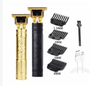 FREE Sisir SASAK + OIL !! SUPER TAJAM Alat Cukur Rambut Elektrik Cukur JenggotHair Clipper Trimmer USB Rechargeable RazorPenata Untuk Pria Portable mini Bentuk Naga EMAS GOLD HITAM